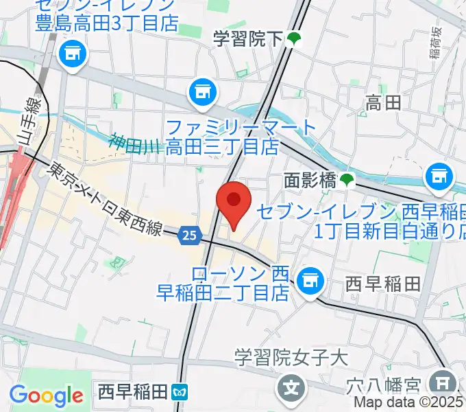 高田馬場ラビネストの地図