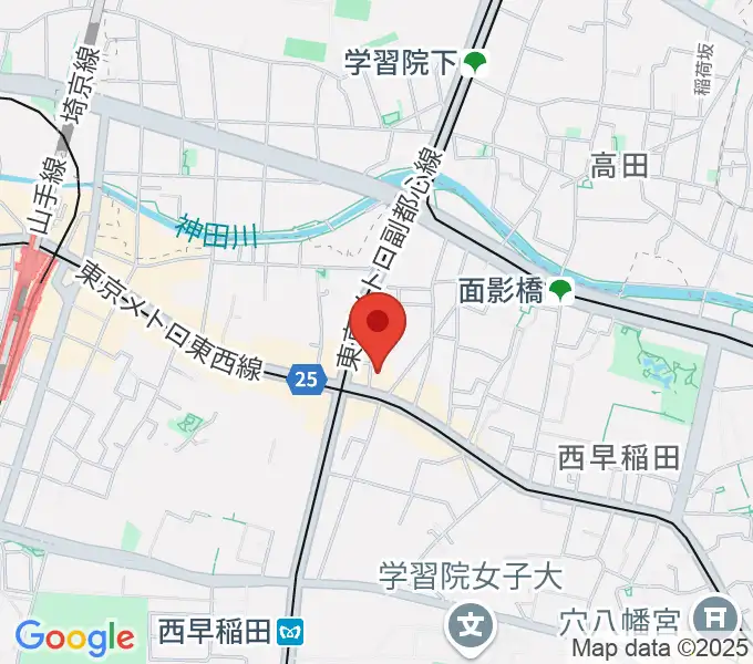 高田馬場ラビネストの地図