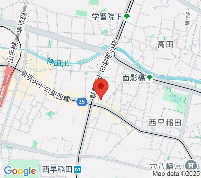 高田馬場ラビネストの地図