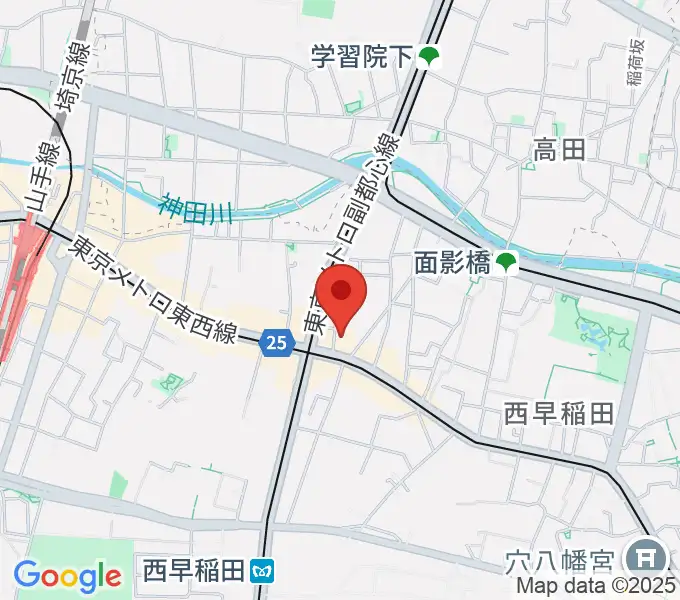 高田馬場ラビネストの地図