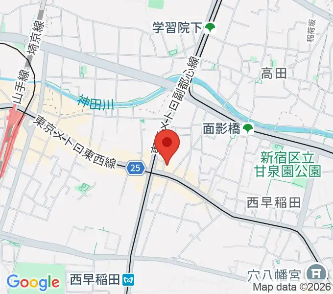 高田馬場ラビネストの地図
