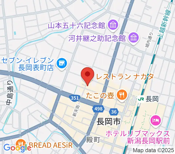 音楽色堂の地図