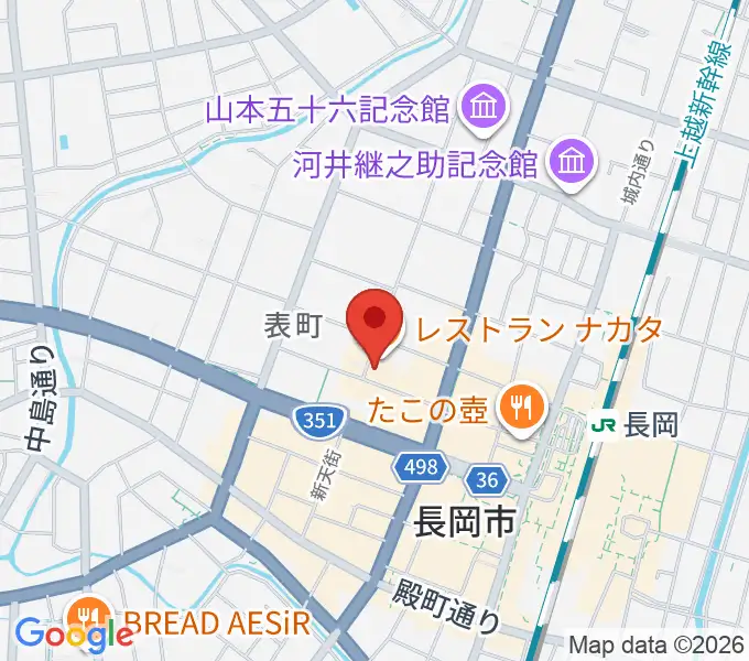 音楽色堂の地図