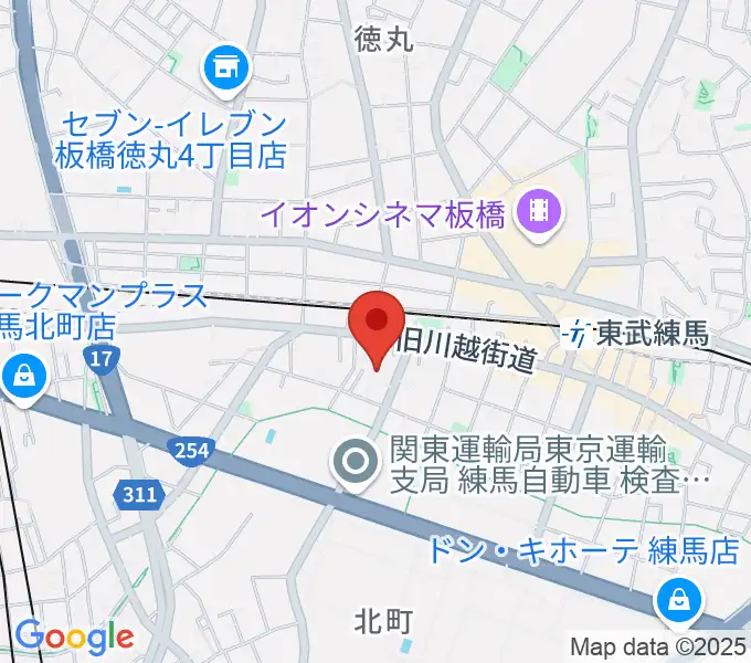 ミュージックギャラリーアリエッタの地図