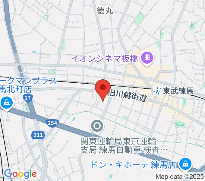ミュージックギャラリーアリエッタの地図