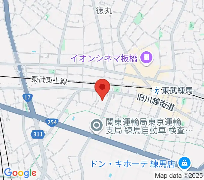 ミュージックギャラリーアリエッタの地図