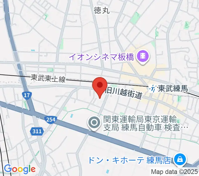 ミュージックギャラリーアリエッタの地図