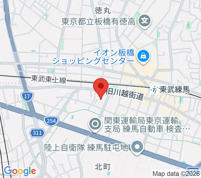 ミュージックギャラリーアリエッタの地図