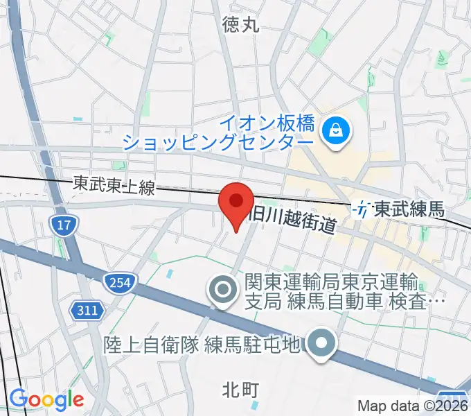 ミュージックギャラリーアリエッタの地図