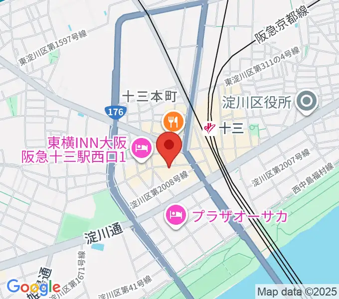 十三GABUの地図