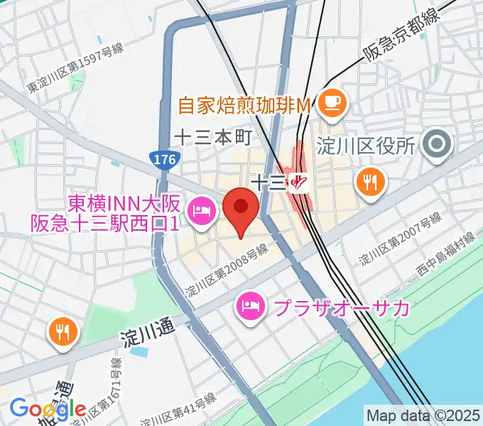 十三GABUの地図