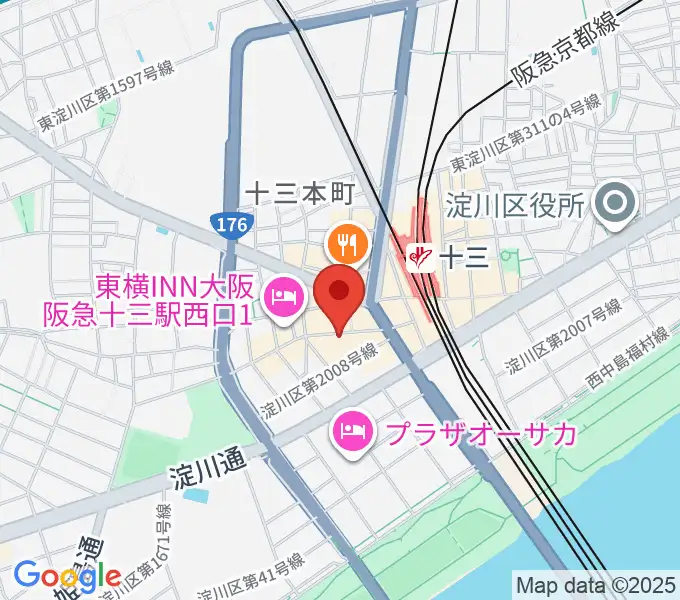 十三GABUの地図