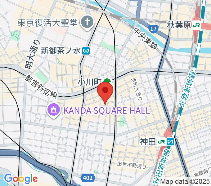 神田Lydian(リディアン)の地図