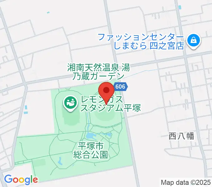 バッティングパレス相石スタジアムひらつかの地図