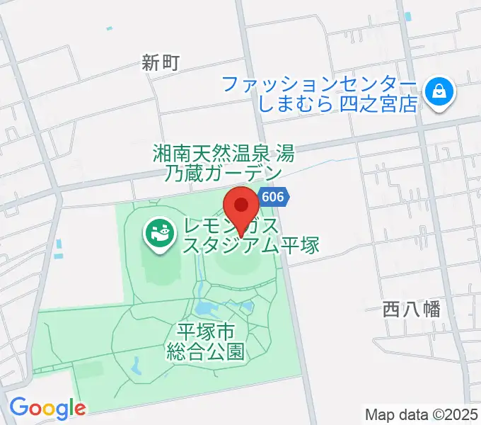 バッティングパレス相石スタジアムひらつかの地図