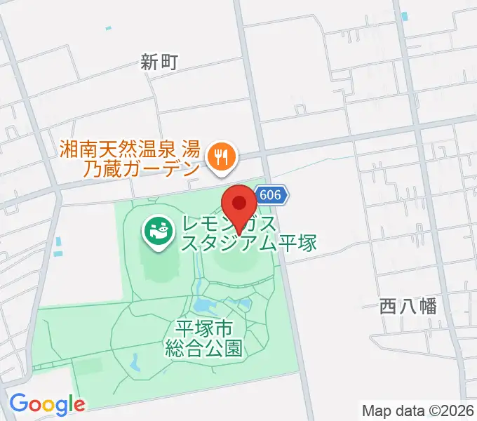バッティングパレス相石スタジアムひらつかの地図