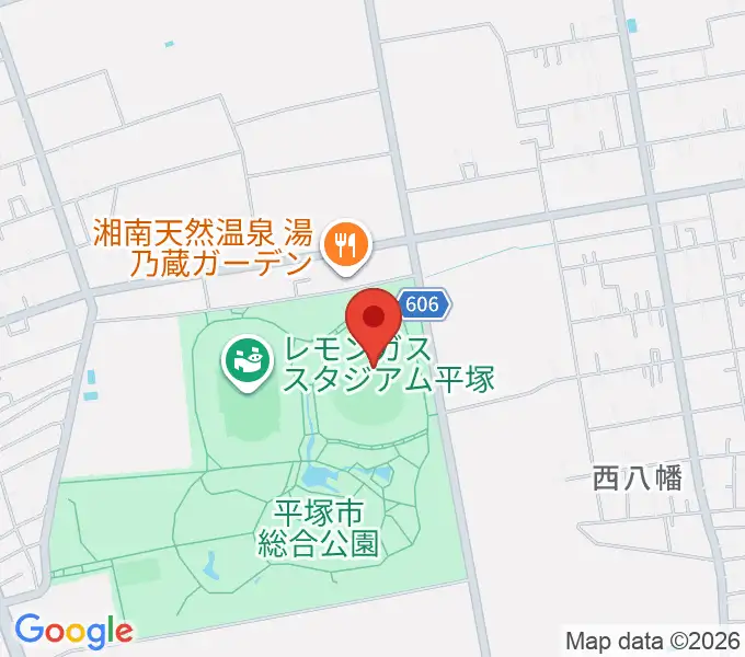 バッティングパレス相石スタジアムひらつかの地図