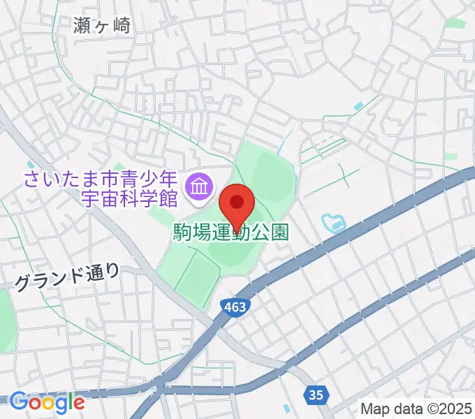 浦和駒場スタジアムの地図