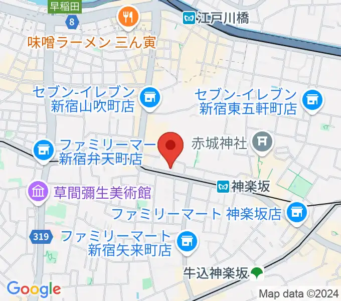 神楽坂マッシュレコードの地図