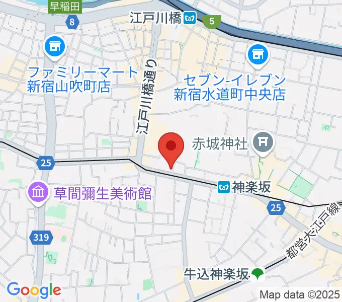 神楽坂マッシュレコードの地図