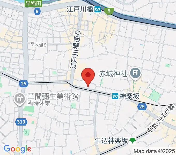 神楽坂マッシュレコードの地図