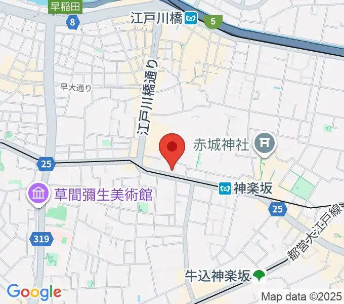 神楽坂マッシュレコードの地図