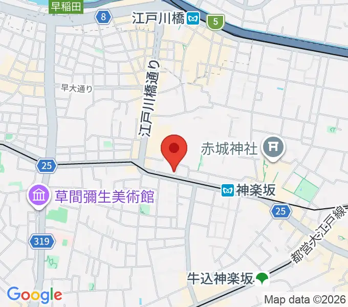 神楽坂マッシュレコードの地図