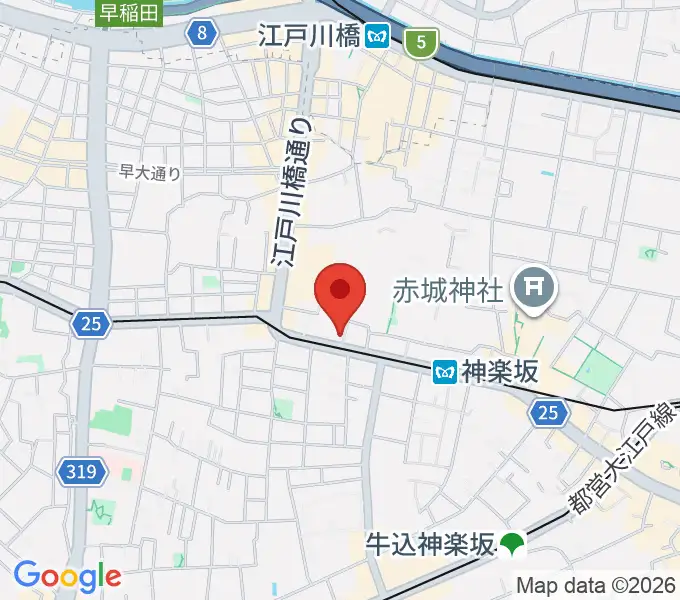 神楽坂マッシュレコードの地図