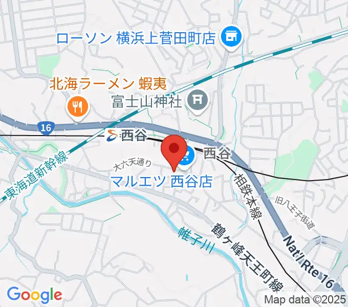 西谷音楽教室の地図