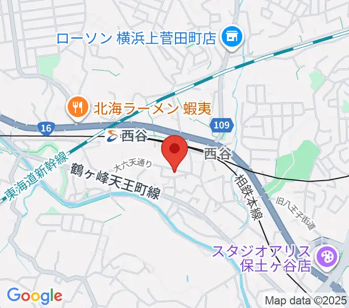 西谷音楽教室の地図