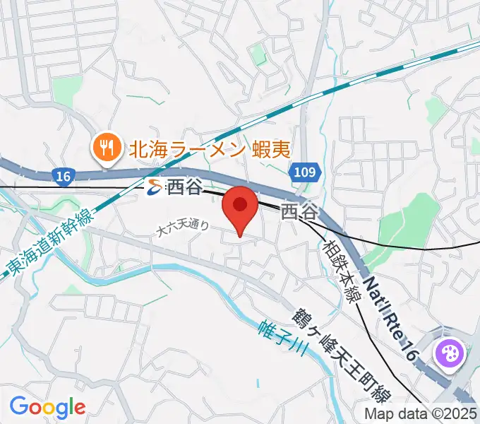 西谷音楽教室の地図