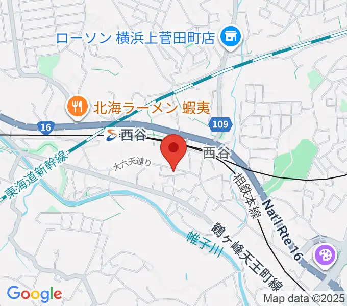 西谷音楽教室の地図