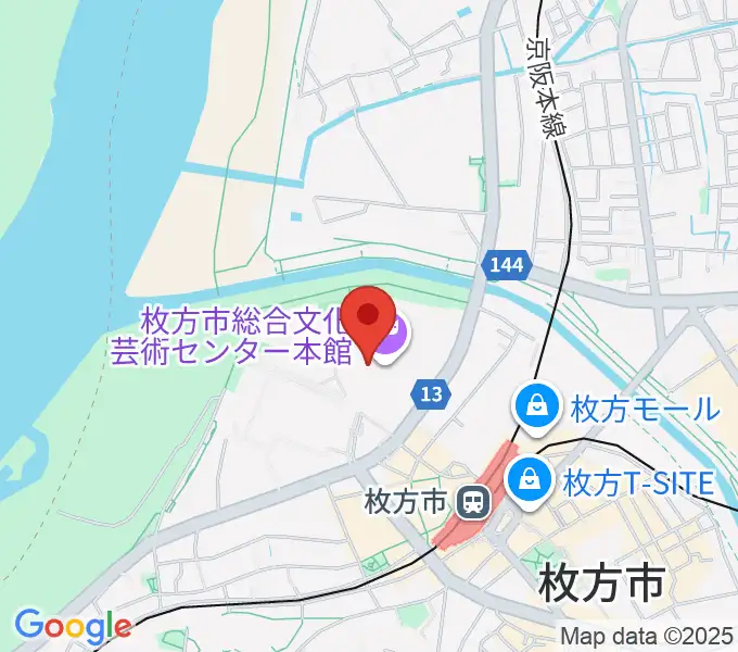 枚方市総合文化芸術センターの地図