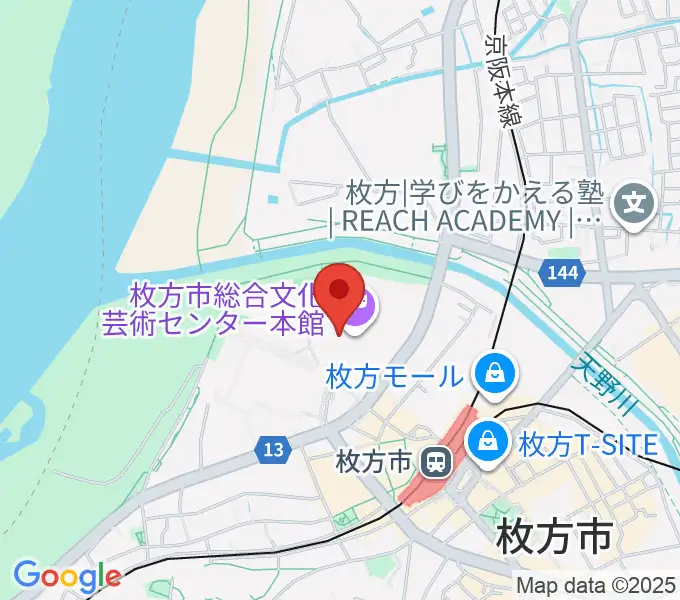 枚方市総合文化芸術センターの地図