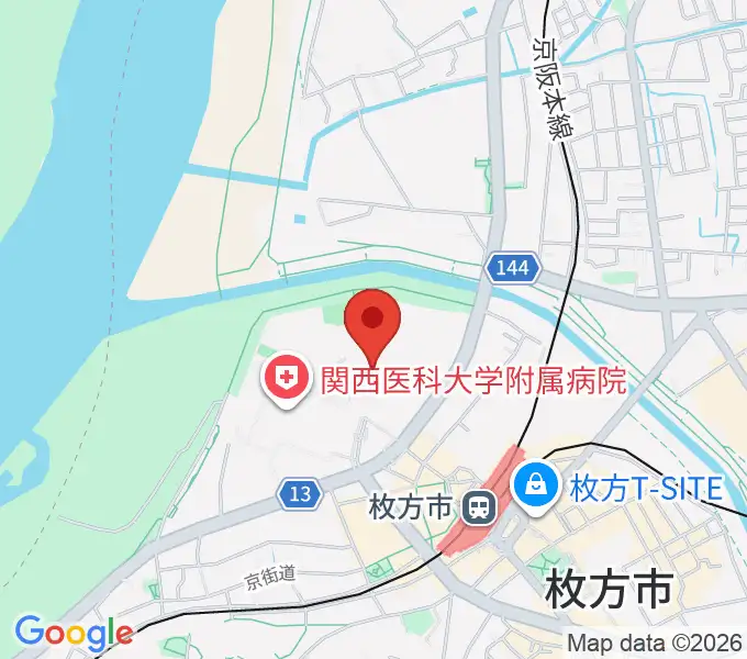 枚方市総合文化芸術センターの地図