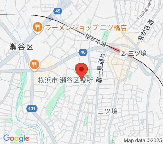 横浜市瀬谷公会堂の地図