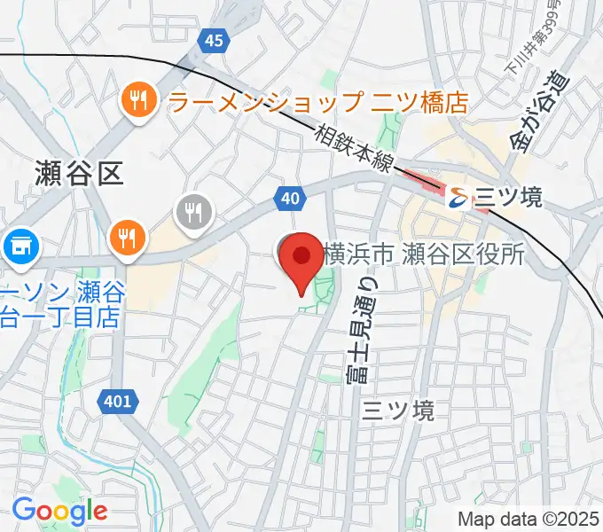 横浜市瀬谷公会堂の地図