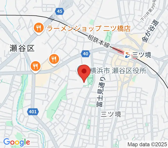 横浜市瀬谷公会堂の地図