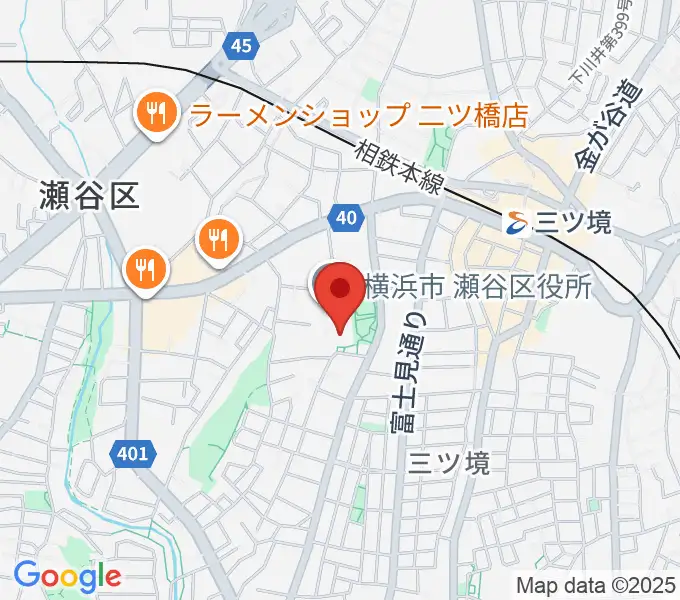 横浜市瀬谷公会堂の地図