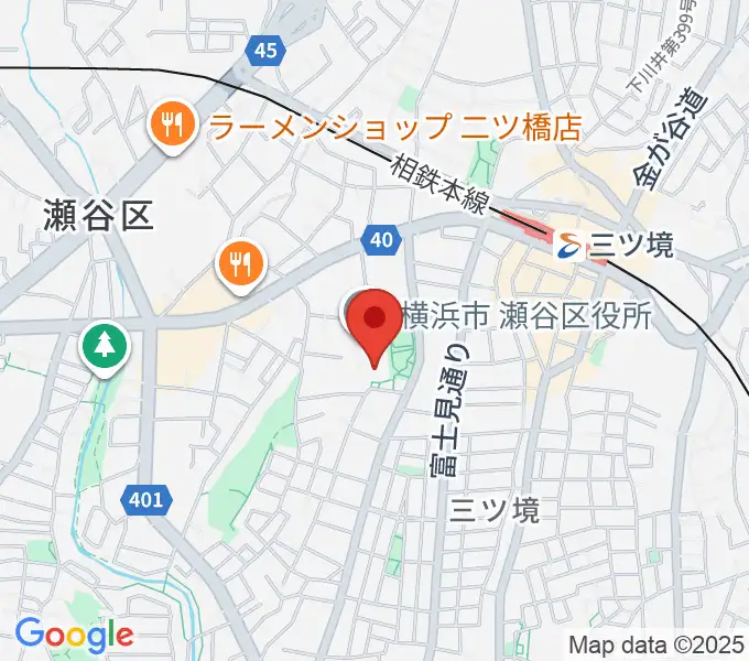 横浜市瀬谷公会堂の地図