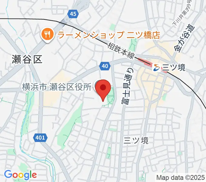 横浜市瀬谷公会堂の地図