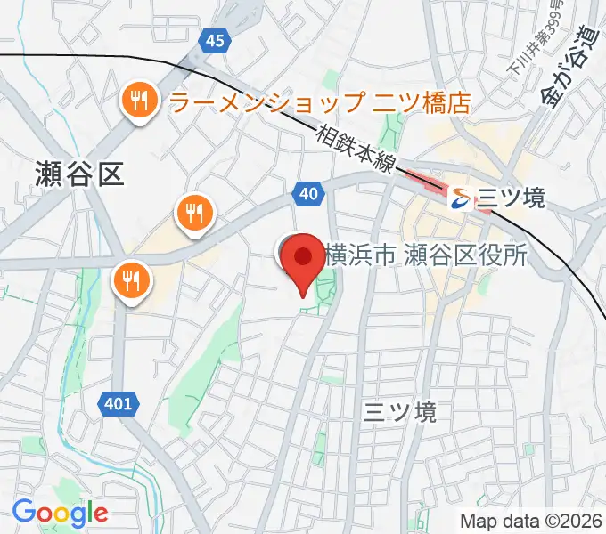 横浜市瀬谷公会堂の地図