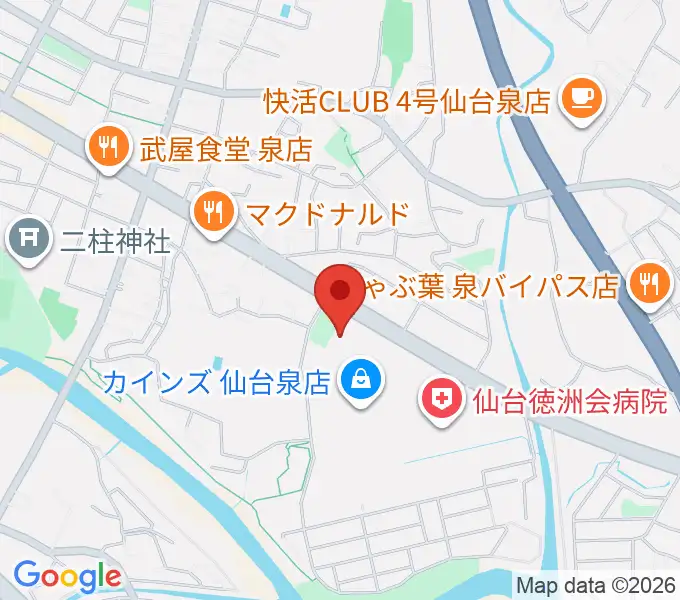 MIFA Football Park 仙台の地図