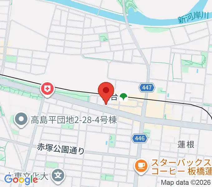 音教学院の地図