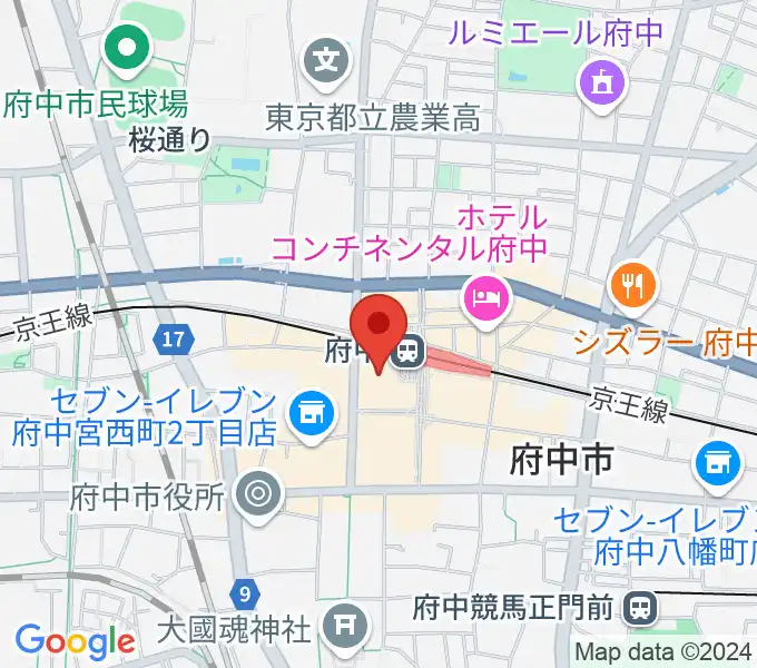 宮地楽器 MUSIC JOY府中の地図