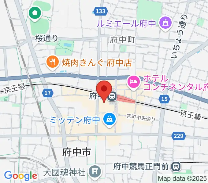 宮地楽器 MUSIC JOY府中の地図