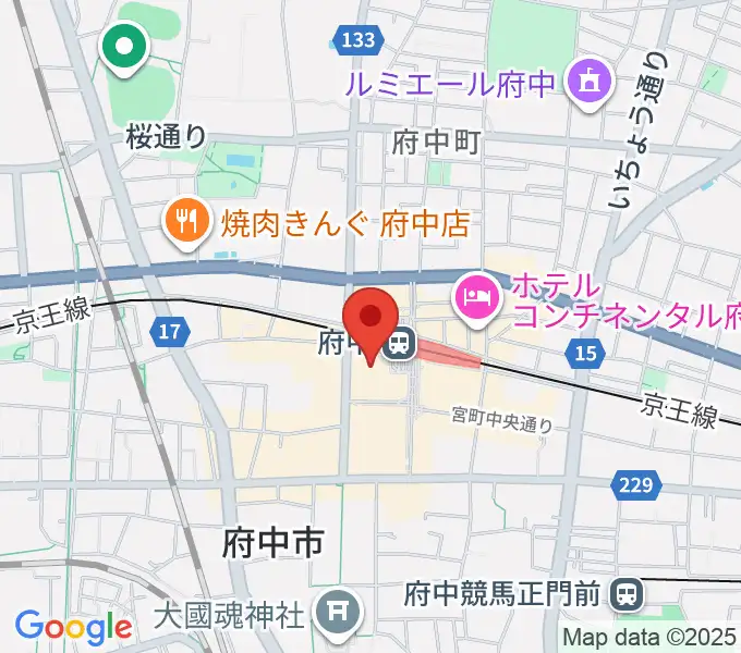 宮地楽器 MUSIC JOY府中の地図
