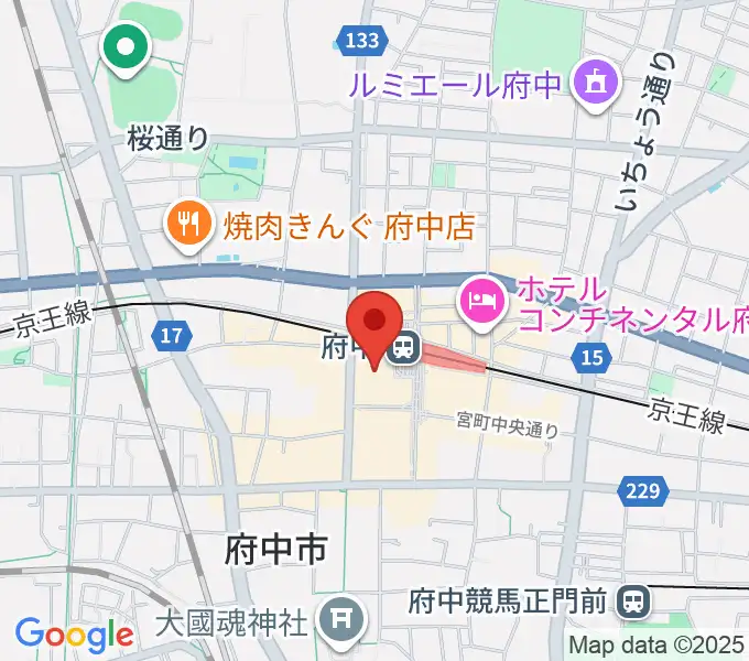 宮地楽器 MUSIC JOY府中の地図
