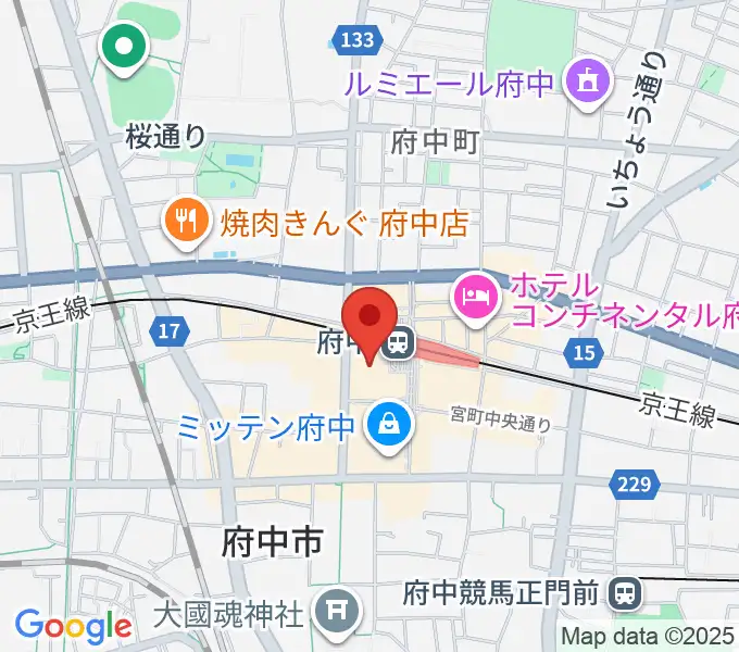宮地楽器 MUSIC JOY府中の地図