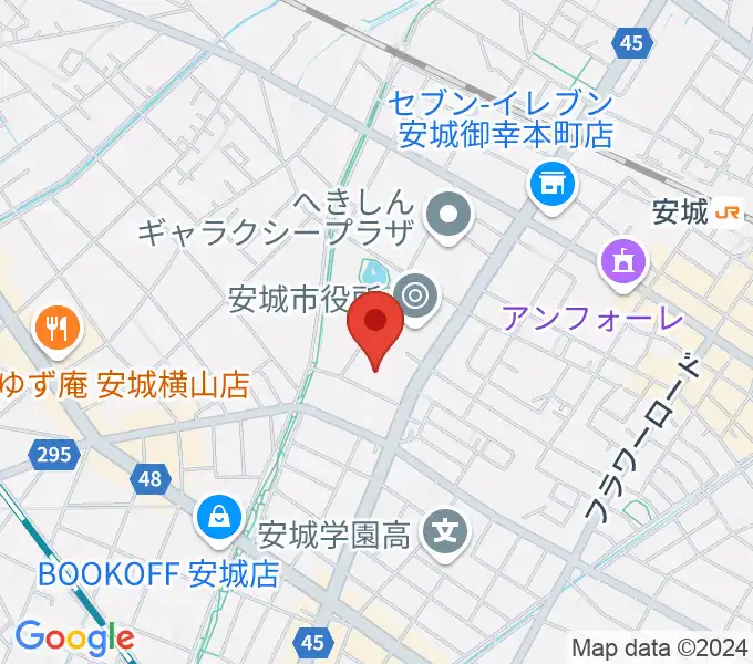 安城市民会館の地図